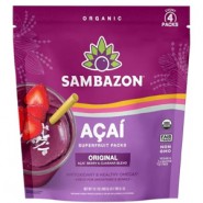 Polpa de açaí com guaraná orgânico Original / Sambazon 4x100g  